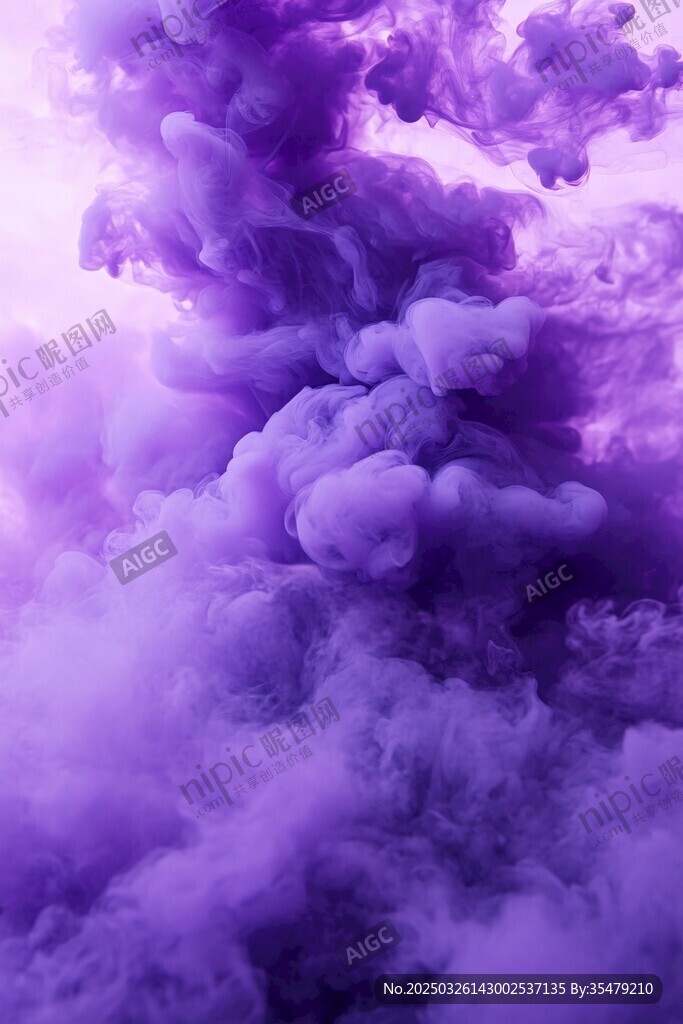 梦幻紫色烟雾背景图