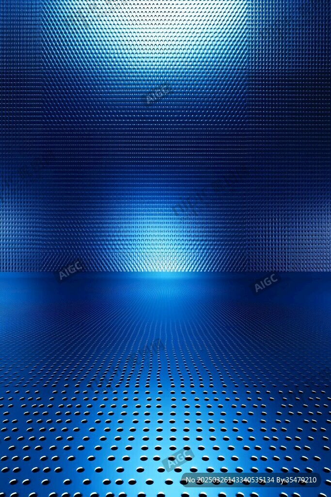 科技感蓝色网格背景画面