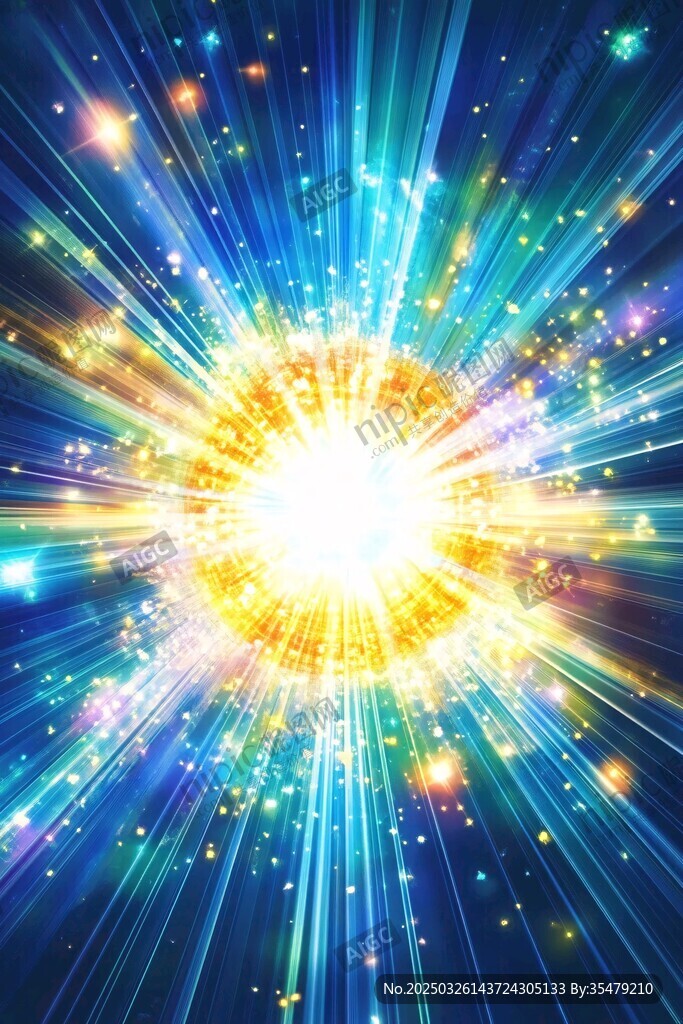 绚丽星芒光效背景图