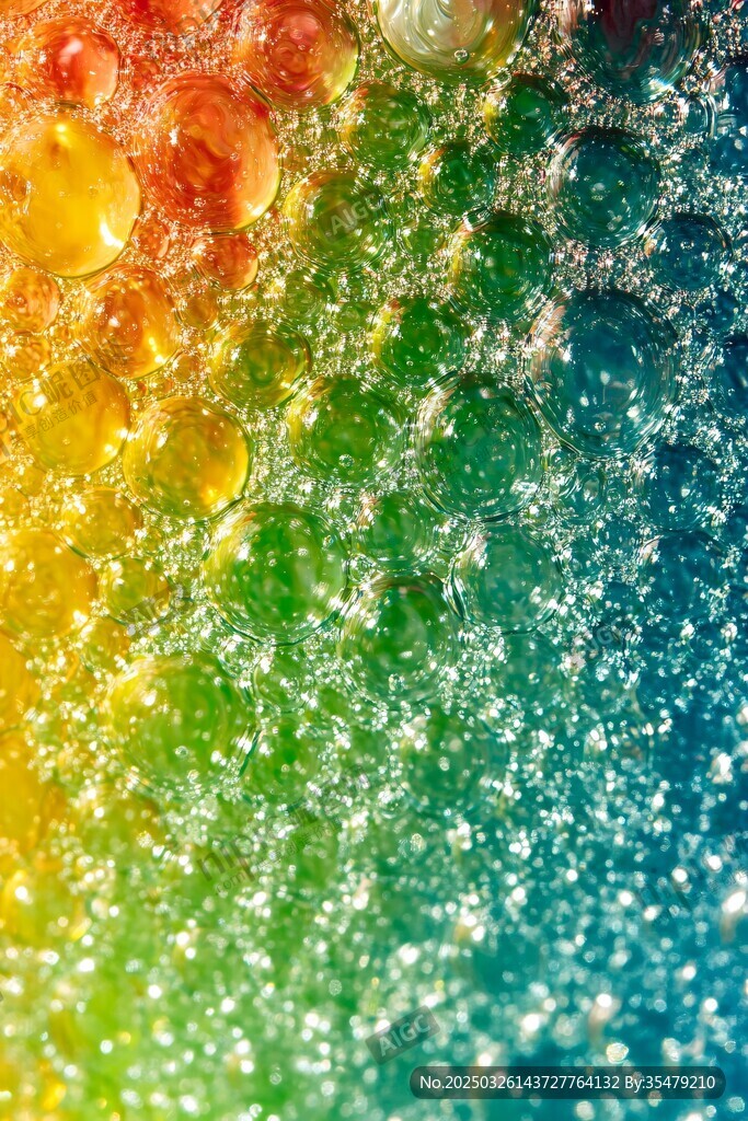 梦幻多彩泡泡微观世界