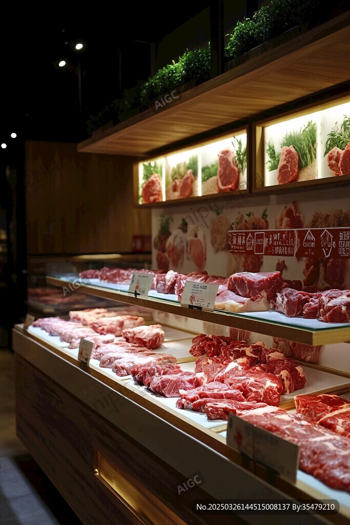 生鲜牛肉陈列展示