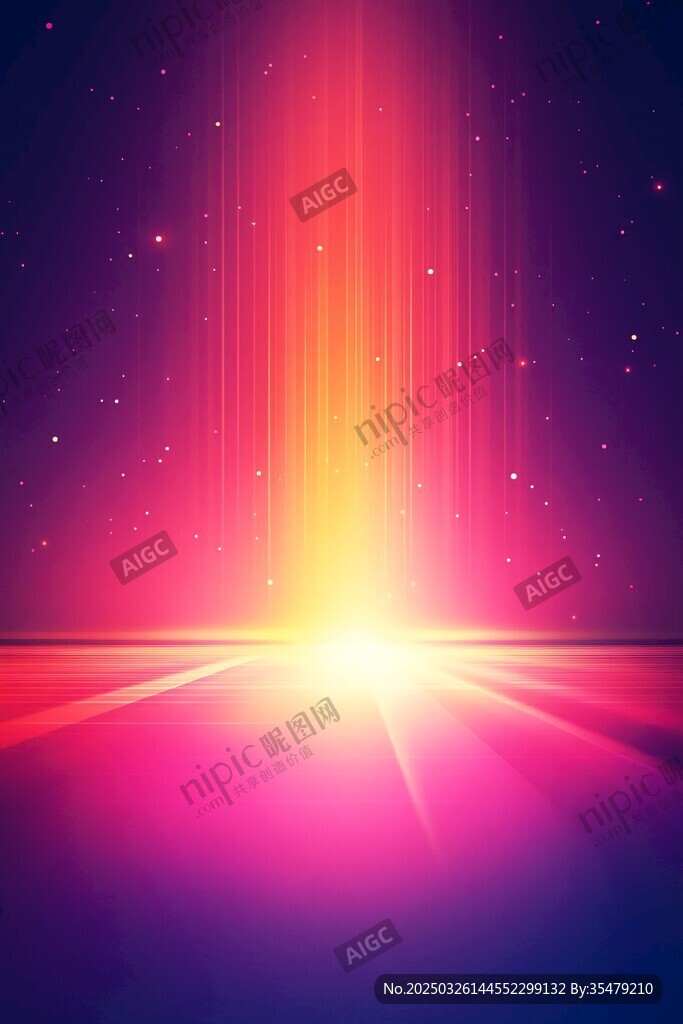 梦幻炫彩光线星空背景图
