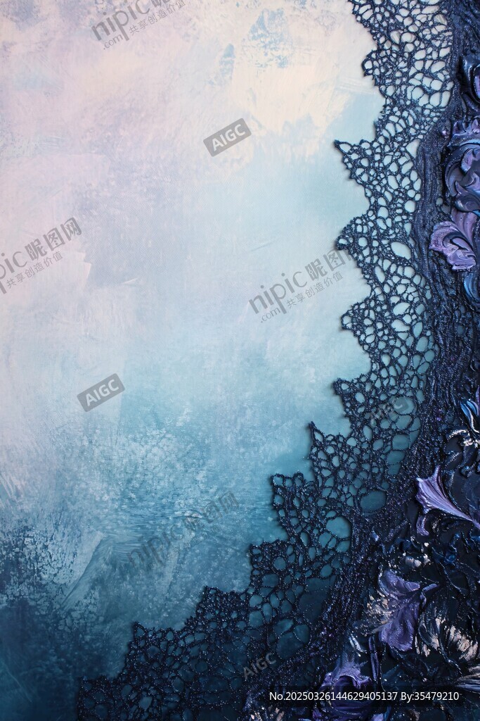 梦幻蕾丝边框背景图