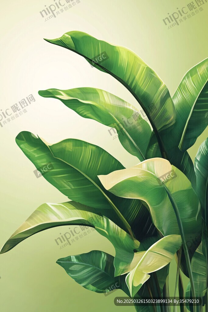 翠绿芭蕉叶 清新自然风