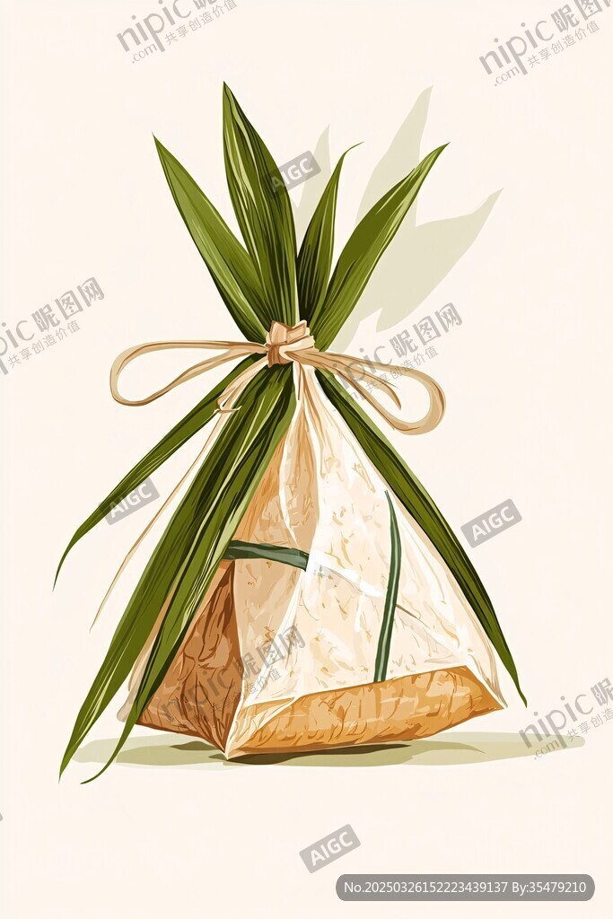 手绘精美粽子 清新风格