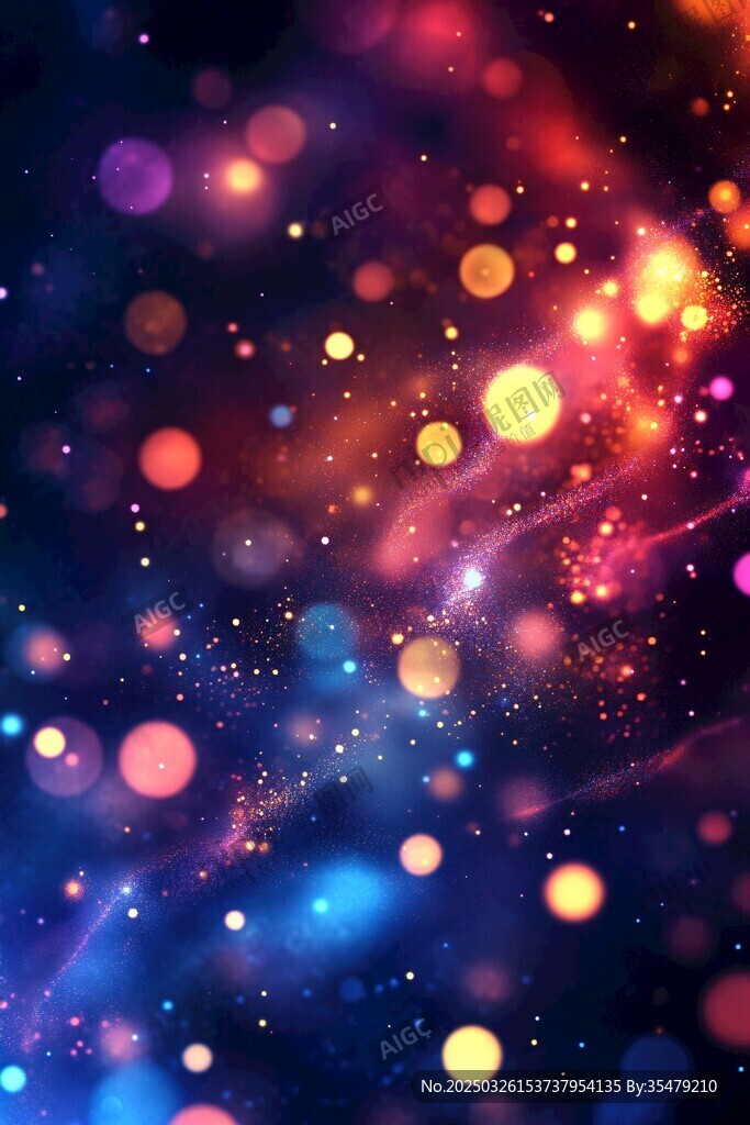梦幻炫彩粒子星空背景图