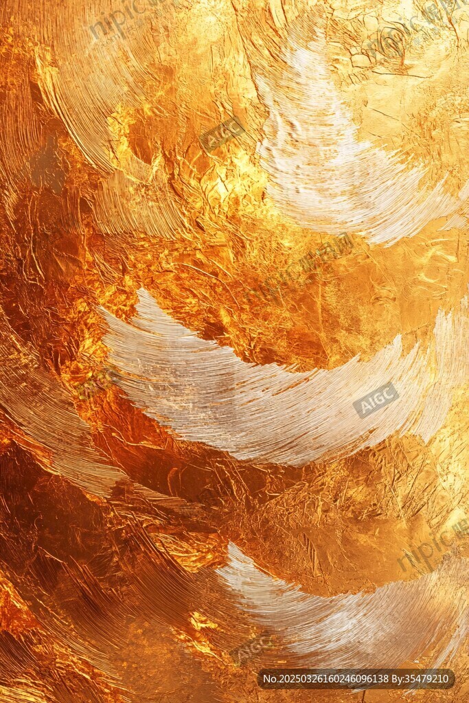 金色纹理抽象艺术画面