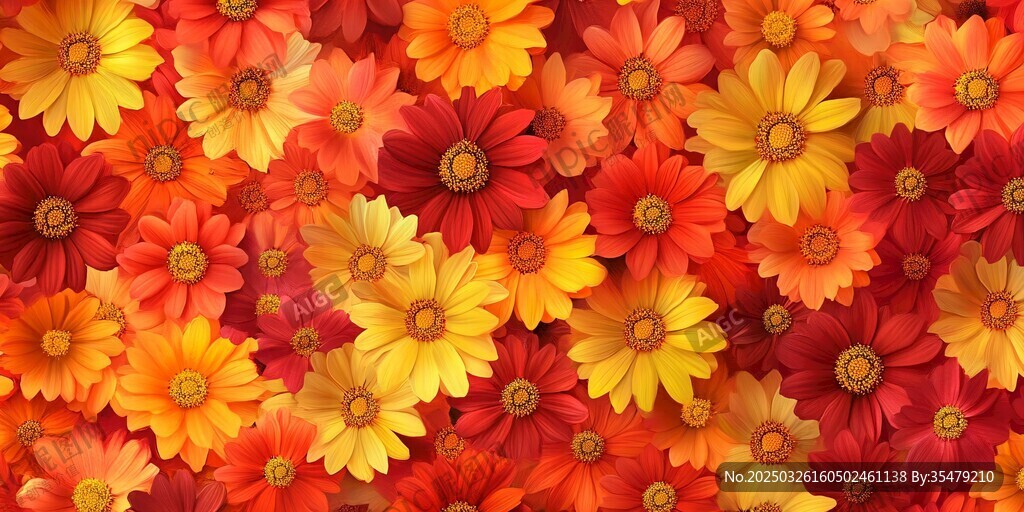 绚丽多彩的花卉图案背景