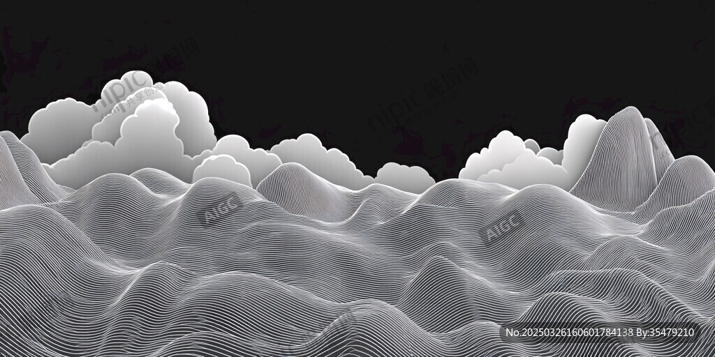梦幻云雾山脉3D效果图