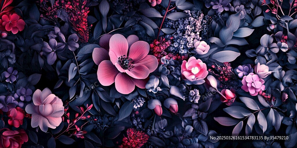 暗黑系繁花壁纸