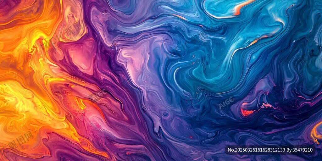 梦幻色彩流体艺术背景