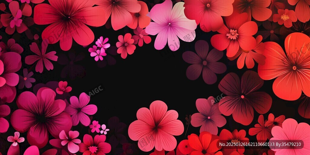 缤纷花卉背景图