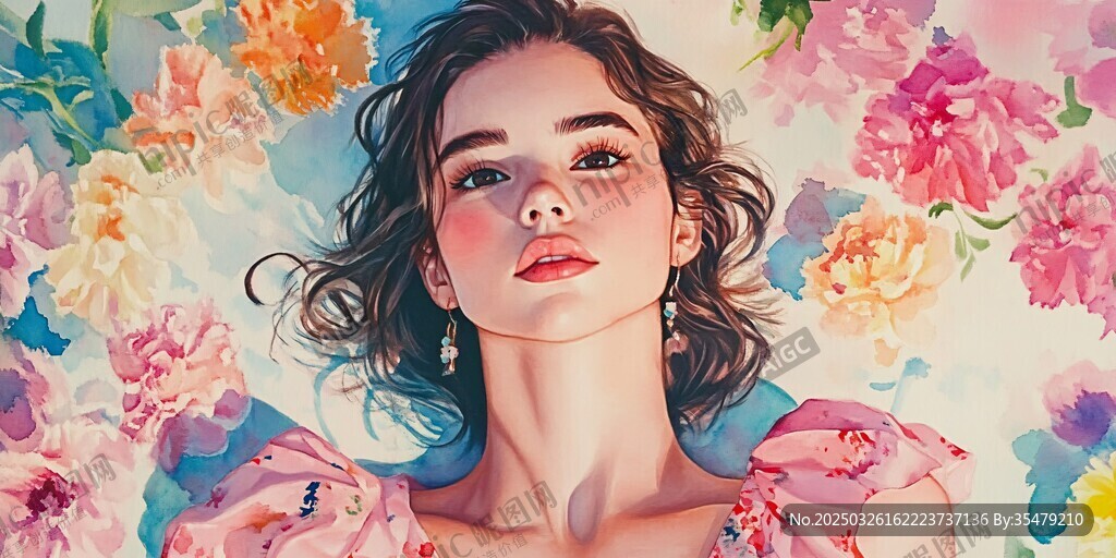 花中少女 浪漫梦幻容颜