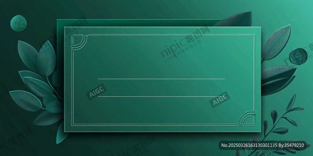 绿色清新边框装饰模板