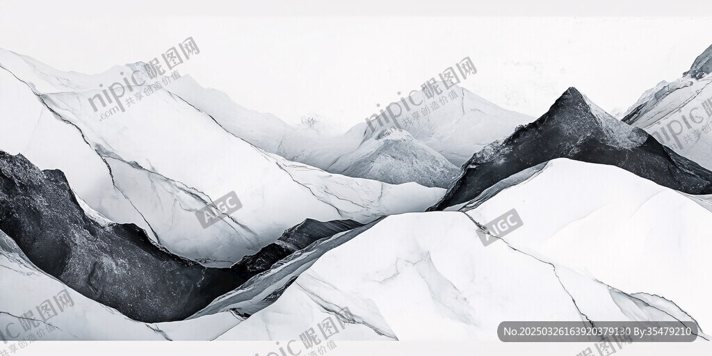 水墨群山图