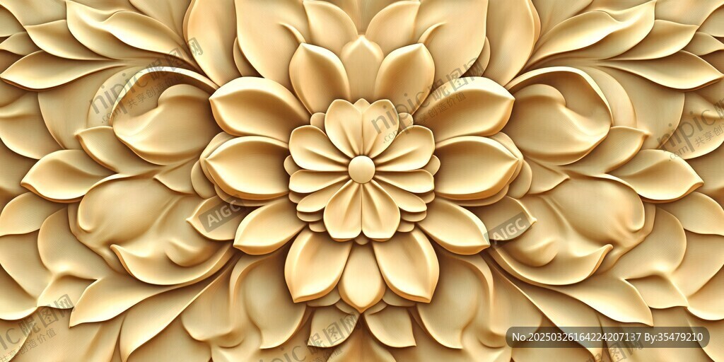 立体花朵浮雕纹理图案