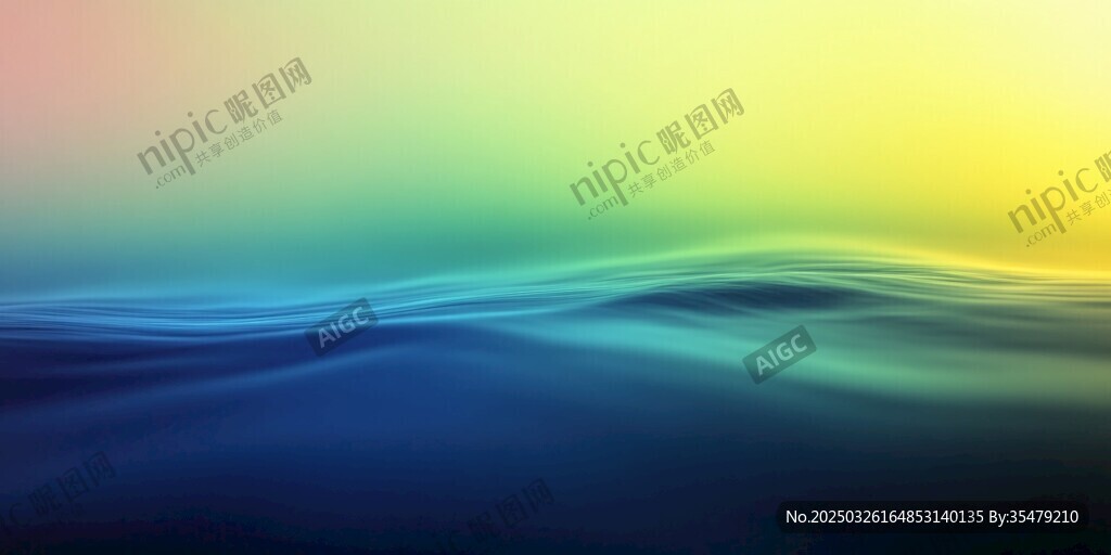 梦幻渐变海浪背景图