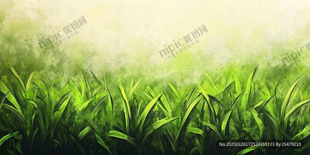 翠绿草地梦幻背景图
