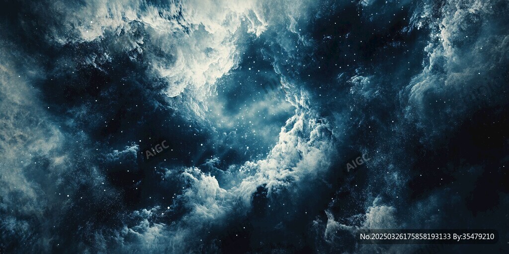 梦幻深邃星空云海景象