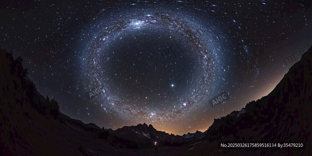 璀璨星环下的静谧山谷