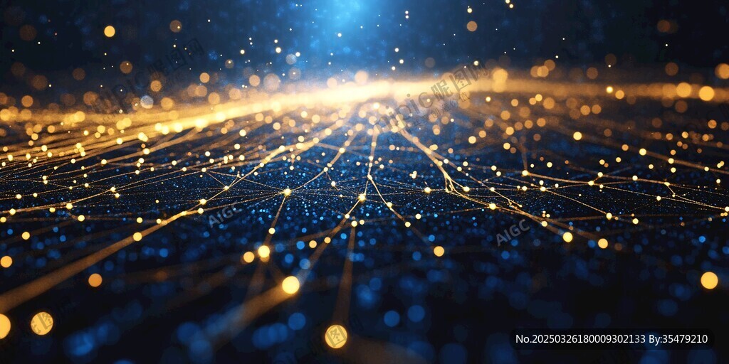 梦幻科技光线粒子背景图
