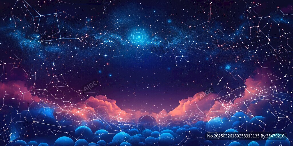 梦幻星空下的云海奇景