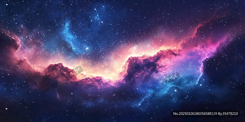 梦幻绚烂的深邃宇宙星空