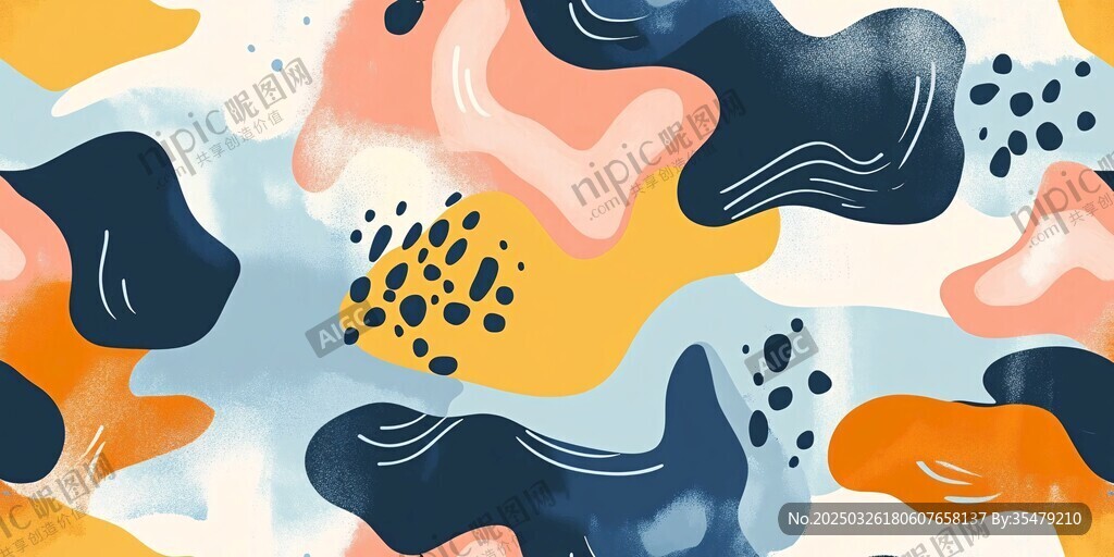 抽象多彩流体艺术图案