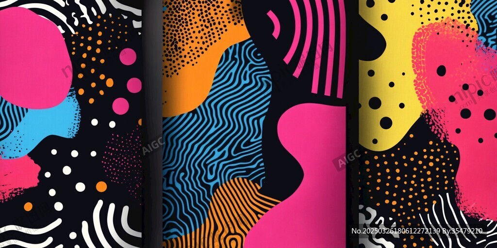 多彩抽象几何图案背景