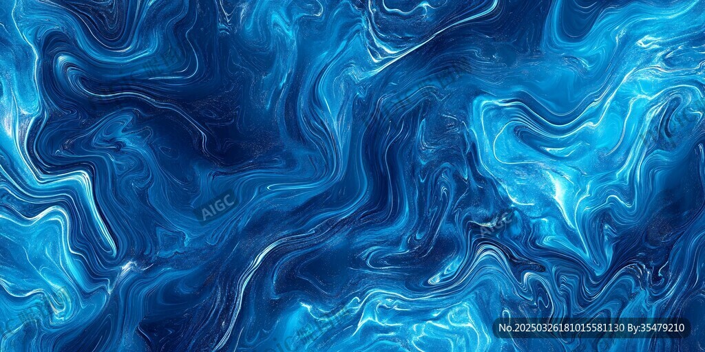 梦幻蓝色流体纹理背景