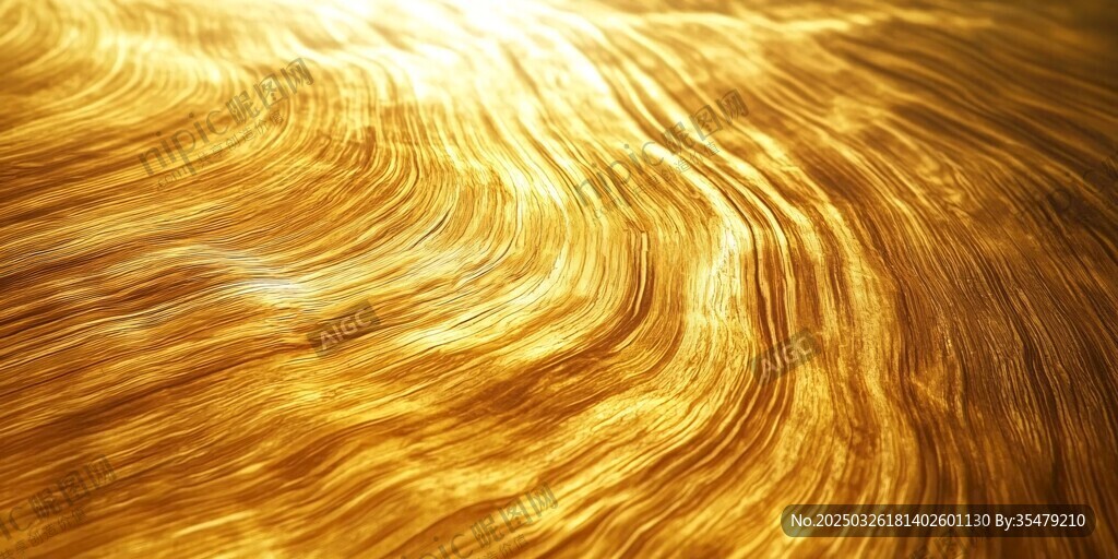 金色波浪纹理 绚丽视觉