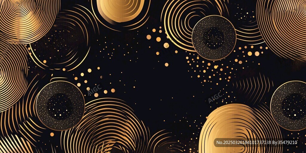 黑金波纹背景图案设计