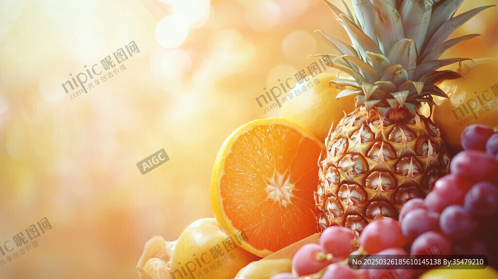 缤纷水果组合 色彩诱人