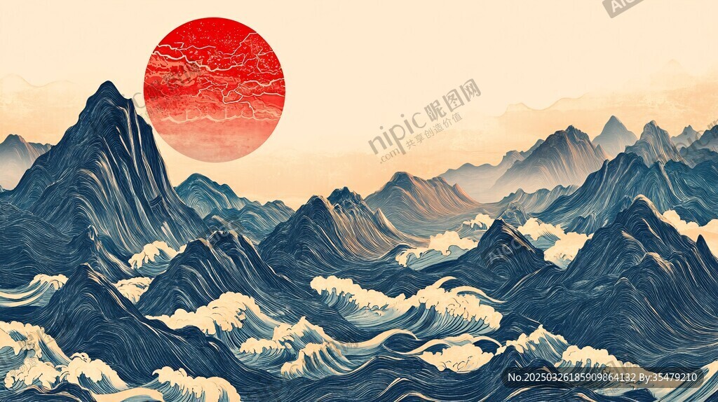 红日映山海 波澜壮阔景