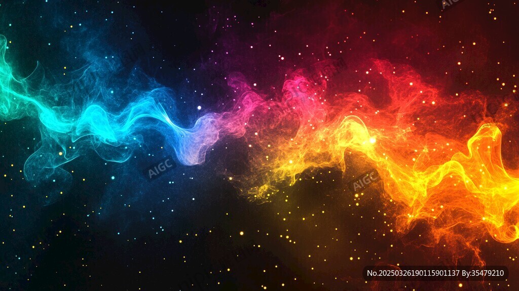 梦幻炫彩星云流动背景
