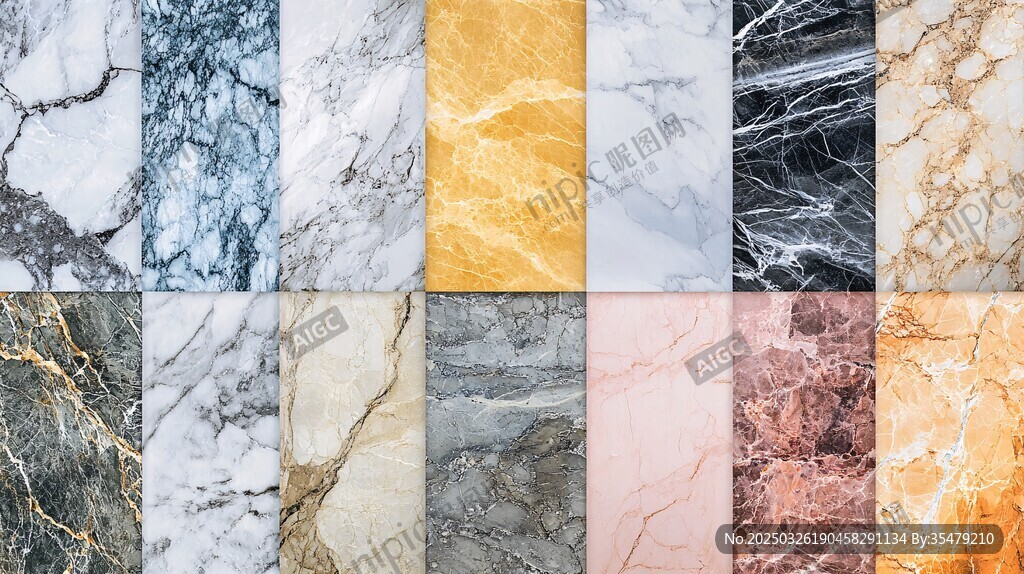 多样大理石纹理精美展示