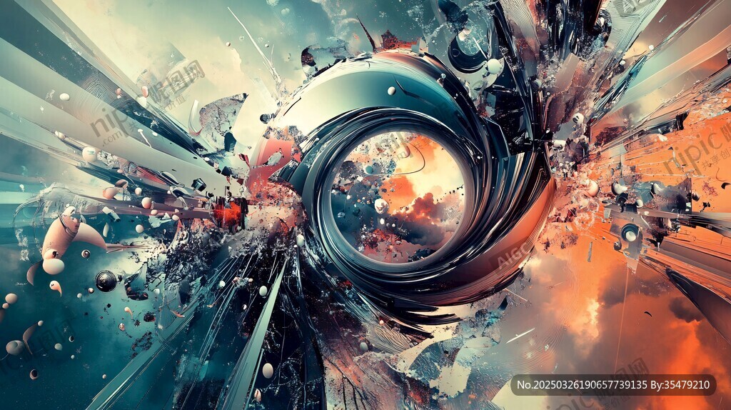 奇幻漩涡能量爆发景象