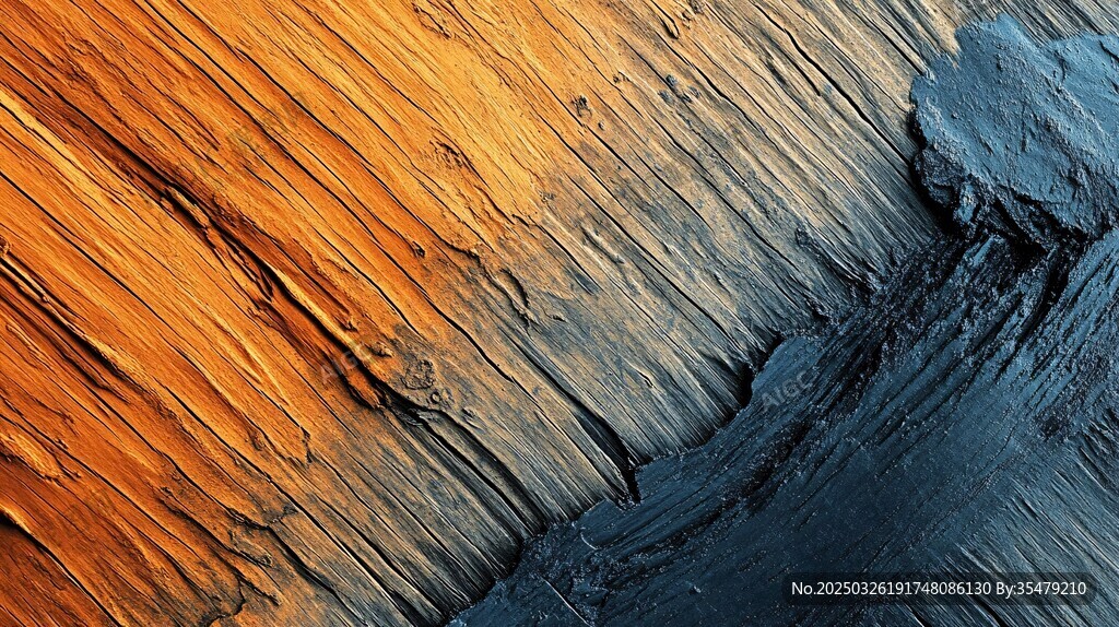 木纹与石纹的质感碰撞