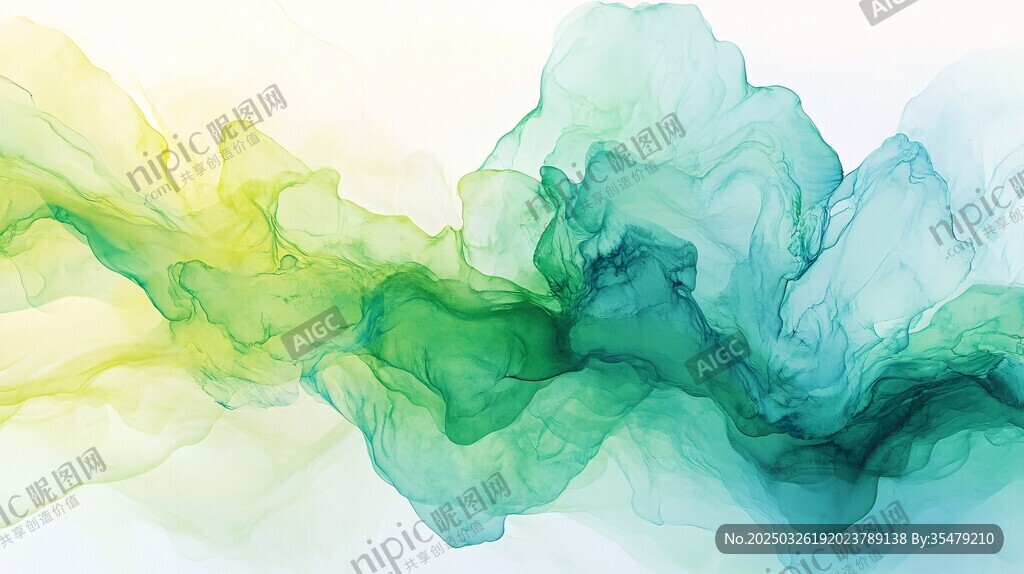 梦幻流动水墨色彩艺术图