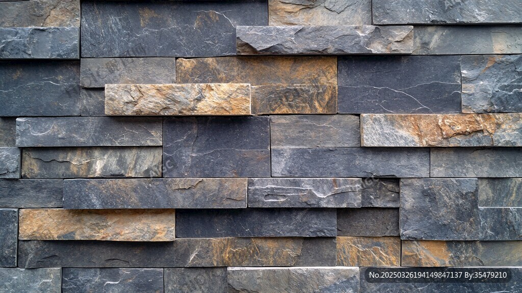 石砌墙面纹理特写