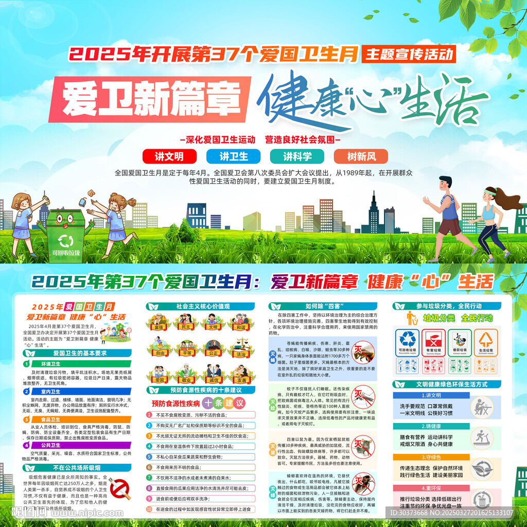 爱国卫生月展板