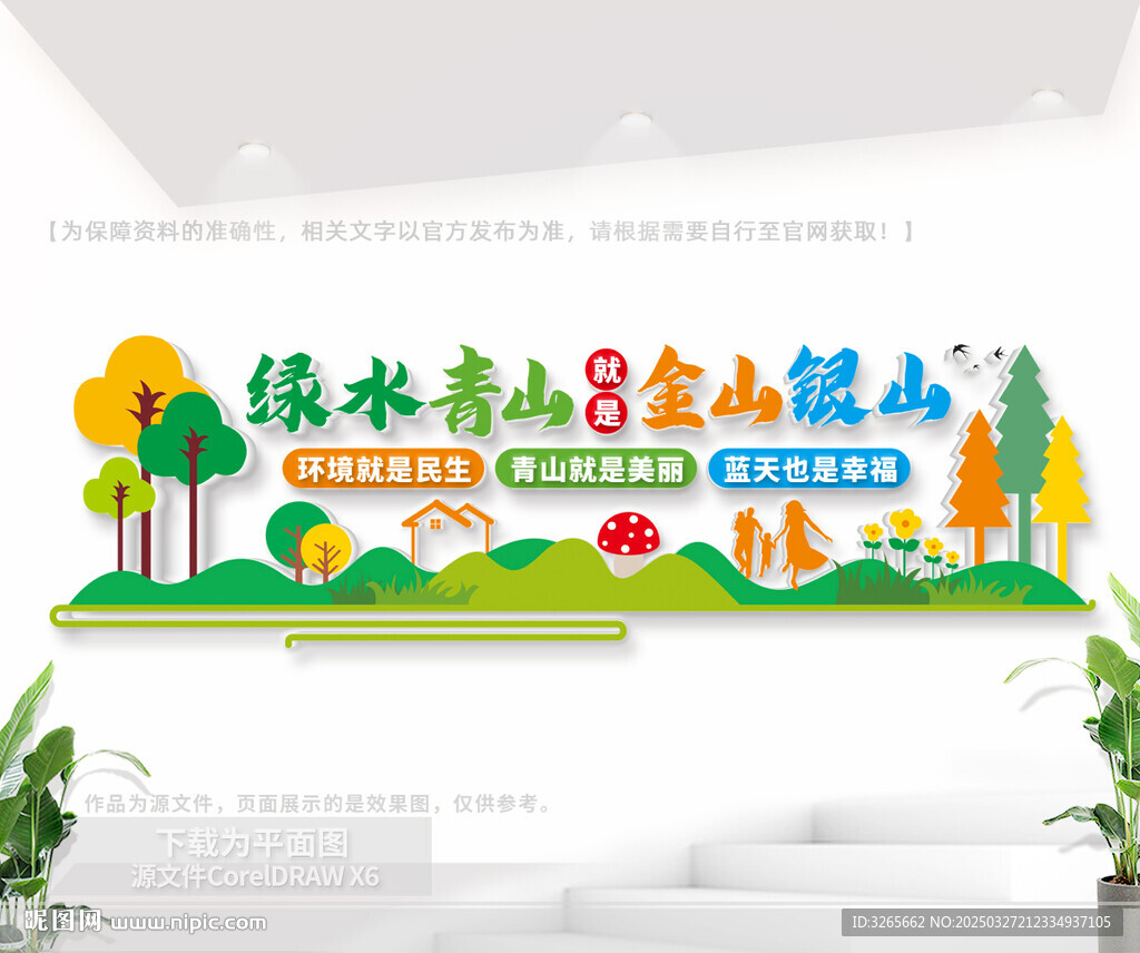 绿水青山就是金山银山文化墙
