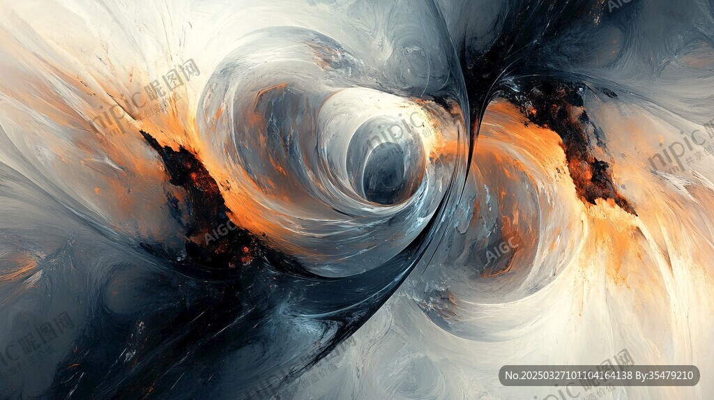 梦幻漩涡抽象艺术画面