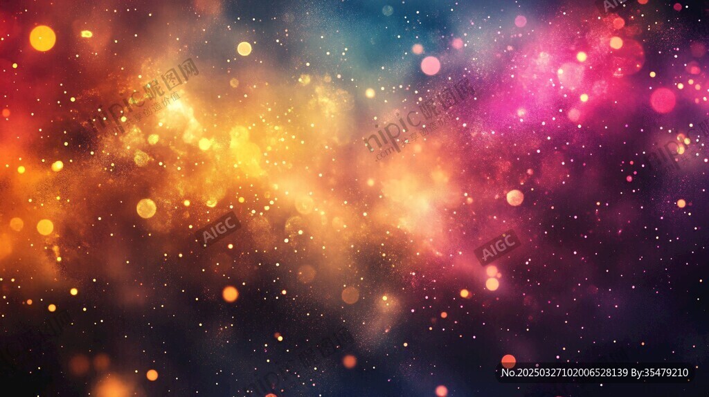 梦幻炫彩星空背景图