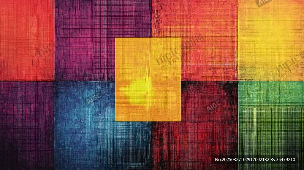 多彩几何拼接抽象背景图