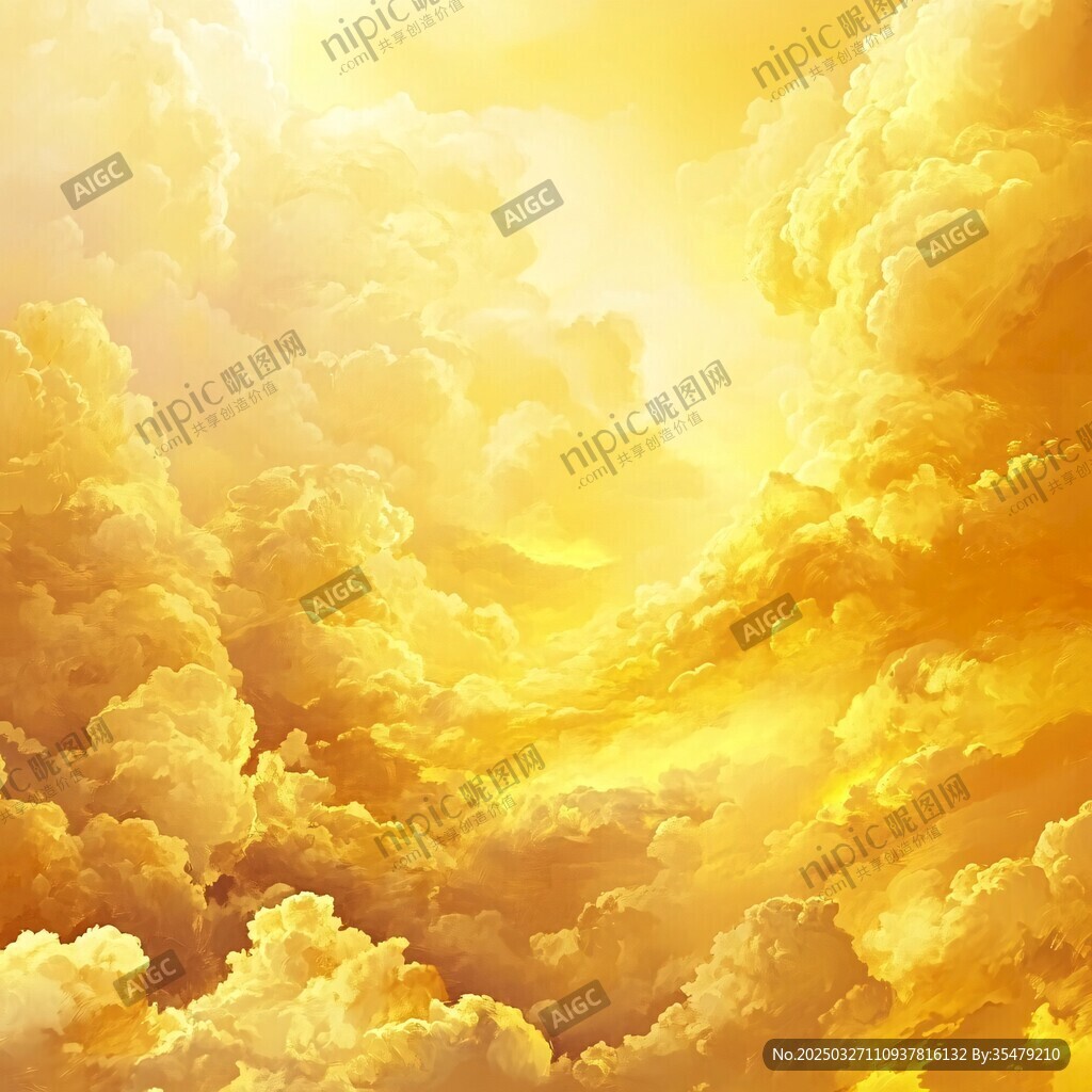 金色云海 梦幻天空景象