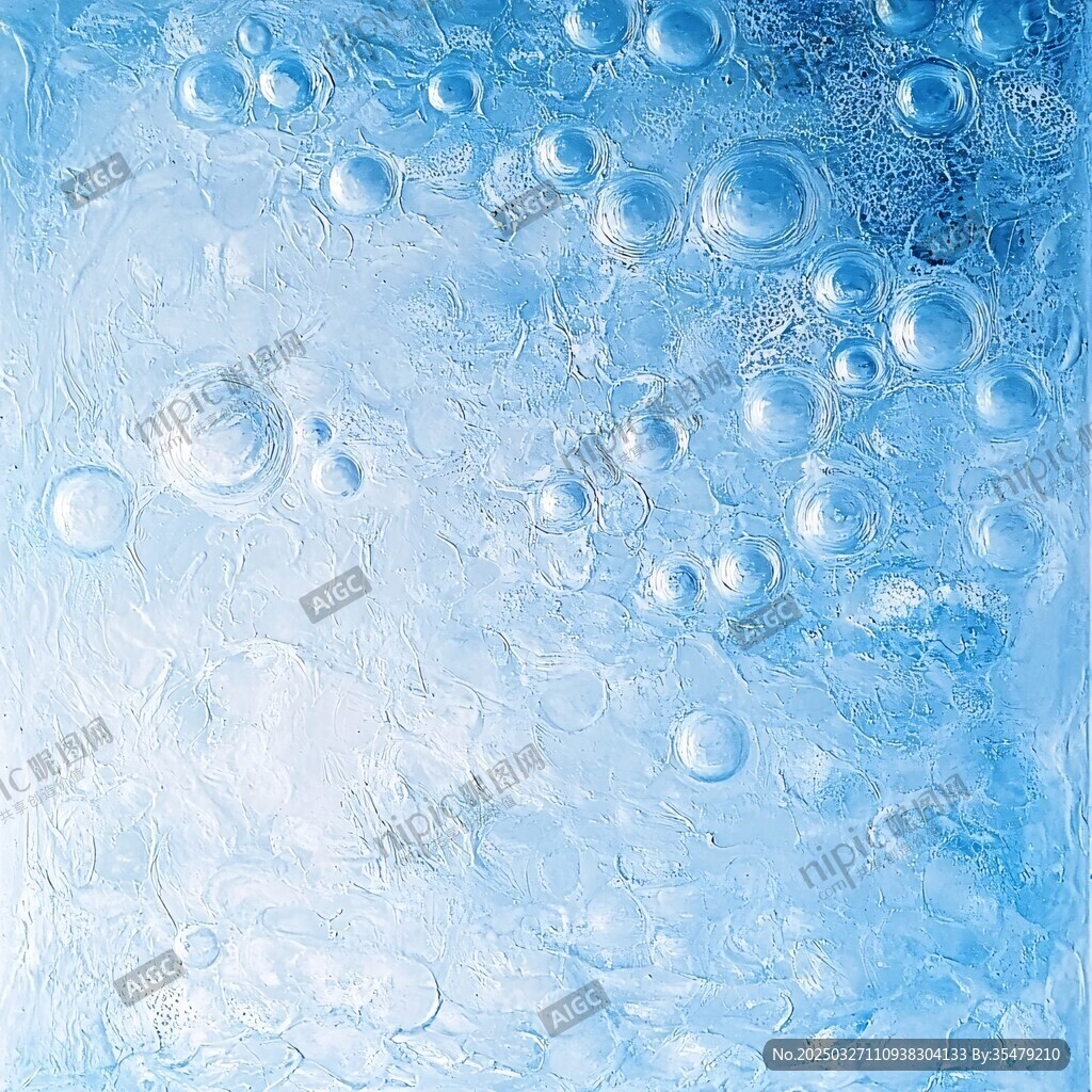 梦幻蓝色气泡冰面纹理