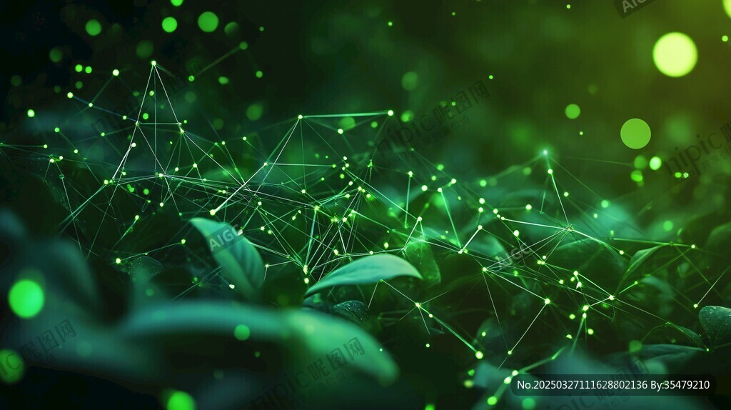 梦幻绿调科技与自然融合景