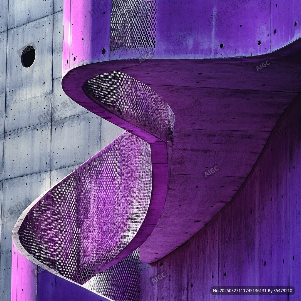 紫色梦幻建筑独特结构