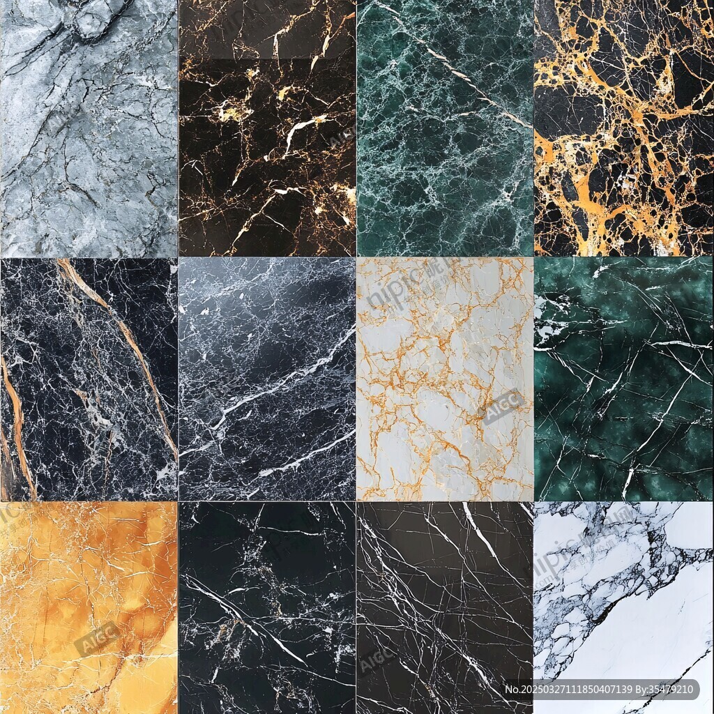 多样大理石纹理图案展示